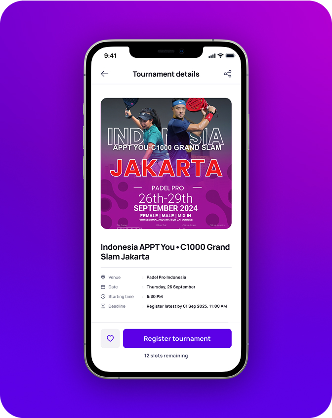 Tournament & event registration